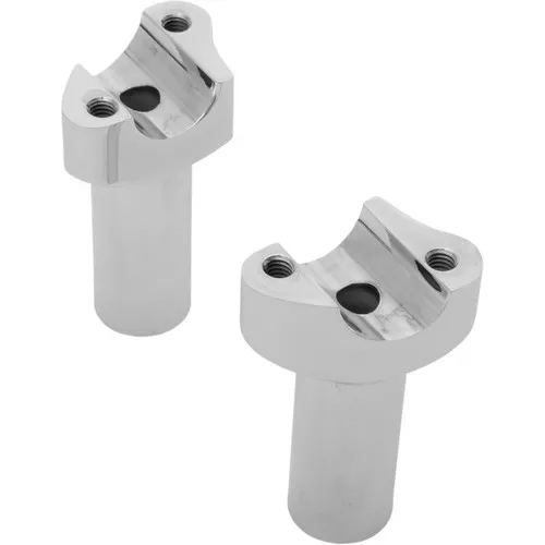 Drag Specialties 3.5" Forged Aluminum Straight Handlebar Risers - Chrome