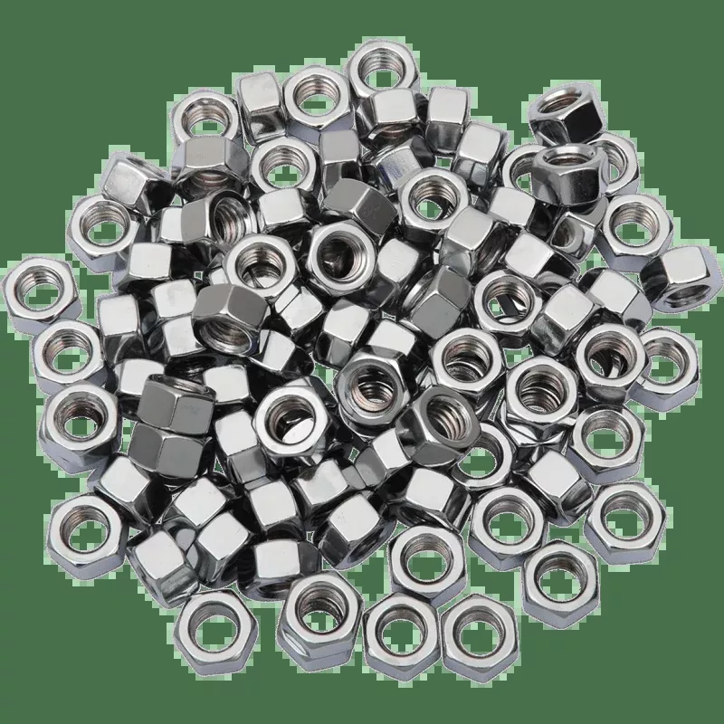 Drag Specialties 3/8-24 Chrome Hex Nut (100 Pack)