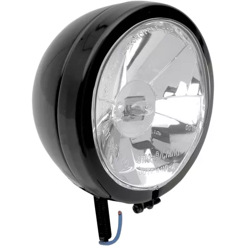 Drag Specialties 4-1/2" Diamond-Style Gloss Black Spotlight Clear (2001-0558)