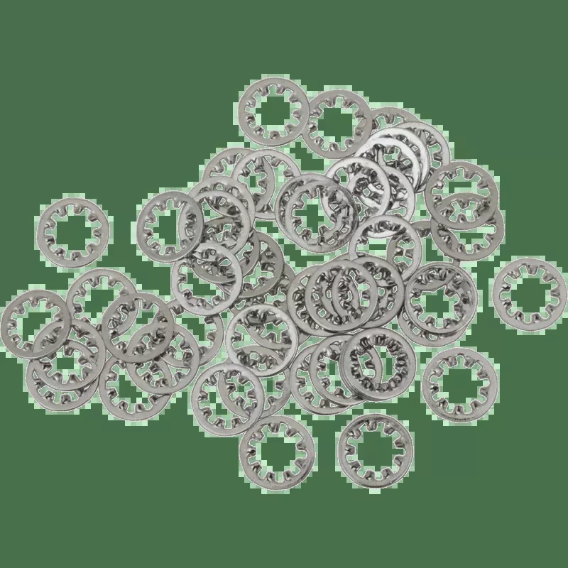 Drag Specialties 5/16" (50 Pack) Chrome Inside Star Washer