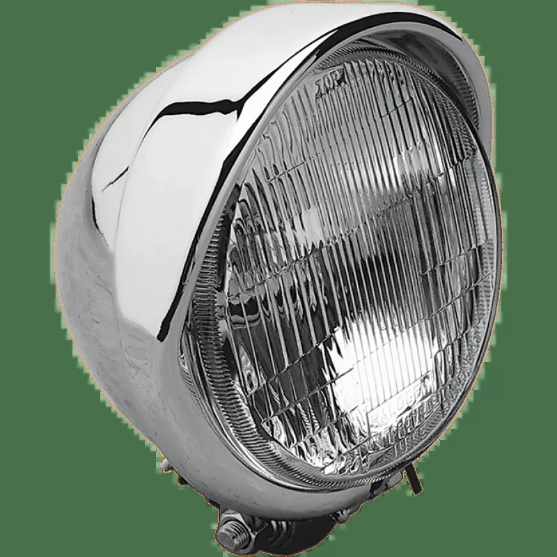 Drag Specialties 5-3/4" CHR Headlight With Visor H4