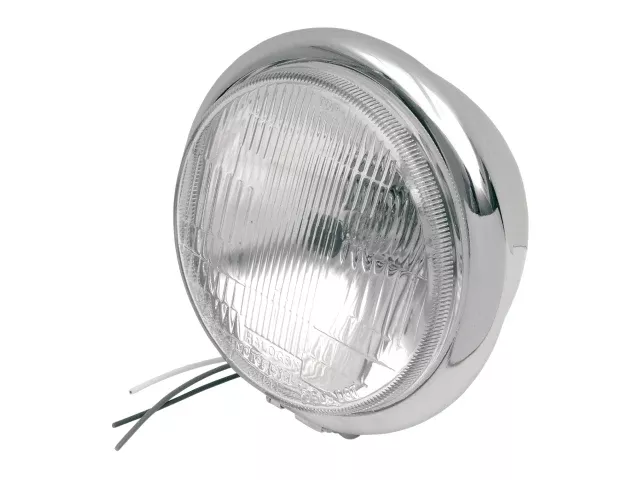 Drag Specialties 5 3/4" Chrome 12V 55/60 Watt Bottom Mount Motorcycle Headlight