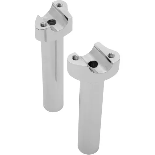 Drag Specialties 6.5" Forged Aluminum Straight Handlebar Risers - Chrome