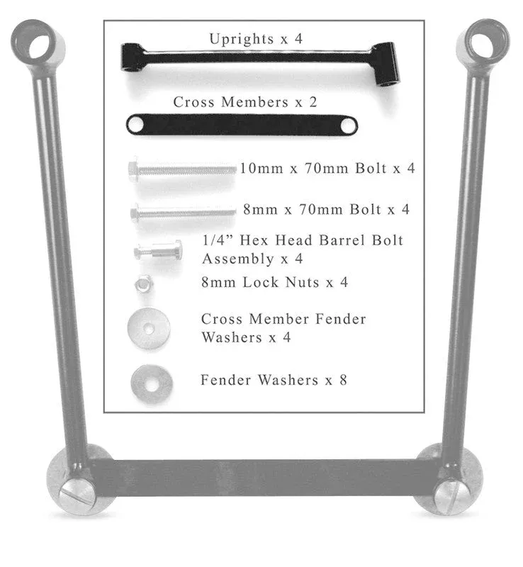 Drag Specialties 84-99 FX/Flst S/Bag Supports (1 Bolt) PR