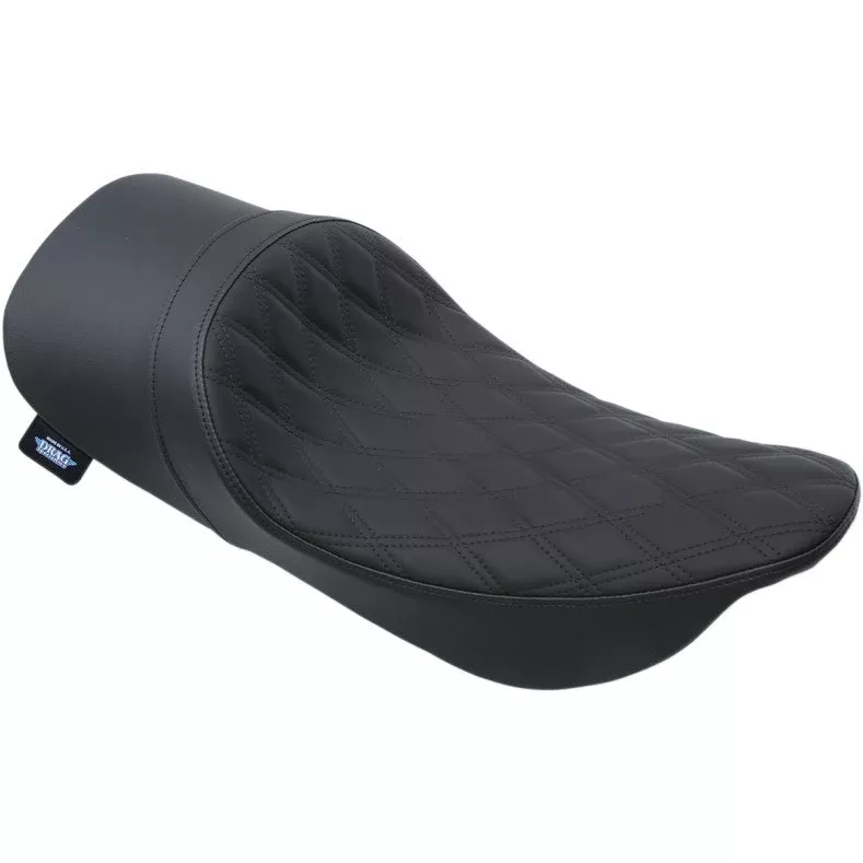 Drag Specialties Black Diamond Stitched Low Pro Solo Seat 97-07 Harley FLH