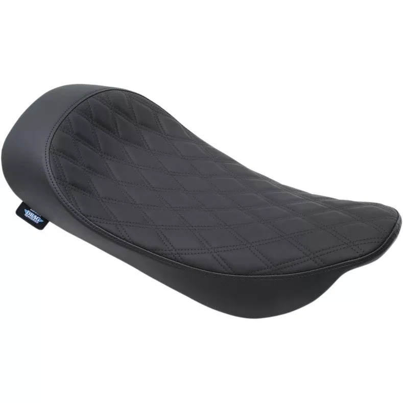 Drag Specialties Black Diamond Stitched Low Pro Solo Seat 99-07 Harley FLH