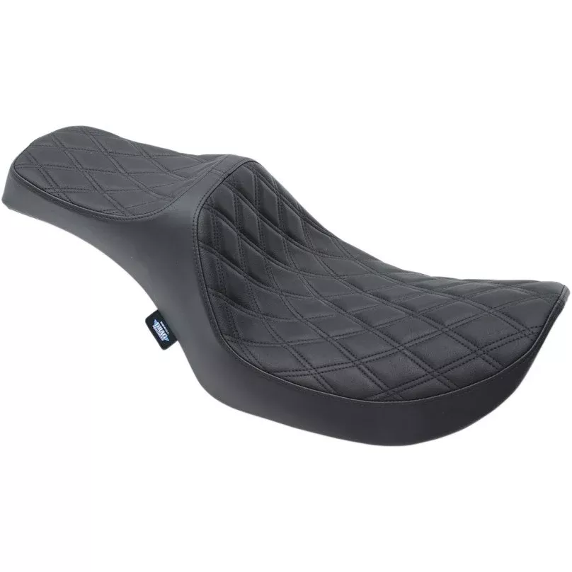 Drag Specialties Black Double Diamond Predator 3 Seat Saddle 82-94 Harley FXR