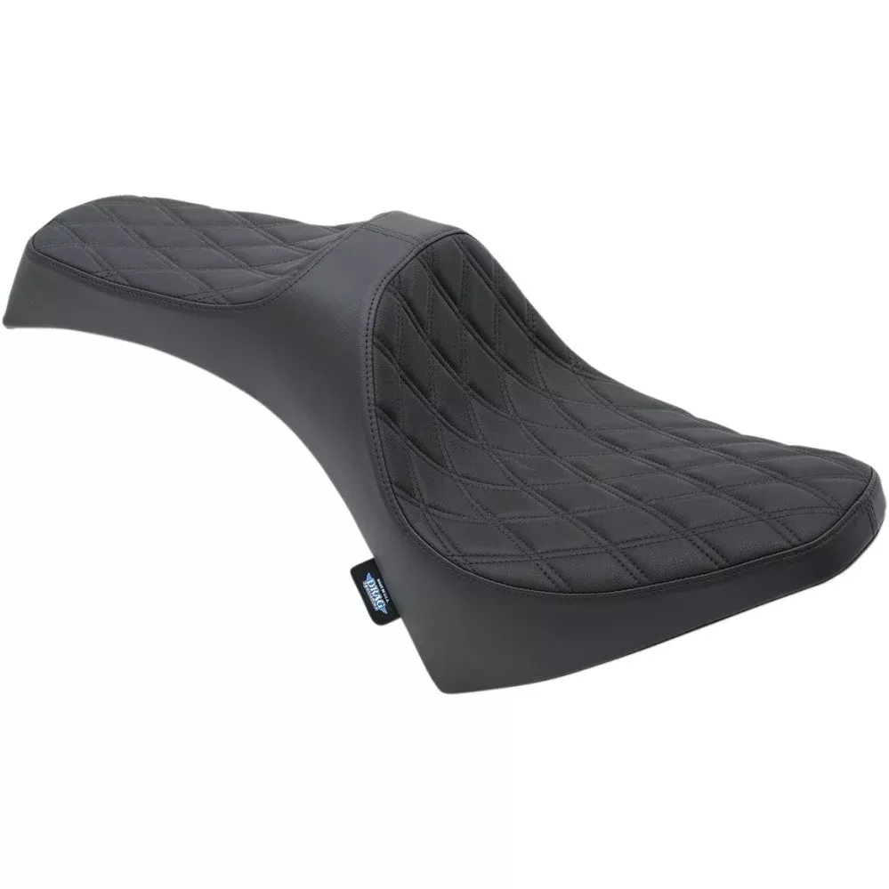 Drag Specialties Black Predator 3 Diamond 2-Up Seat Saddle 15-19 Indian Scout
