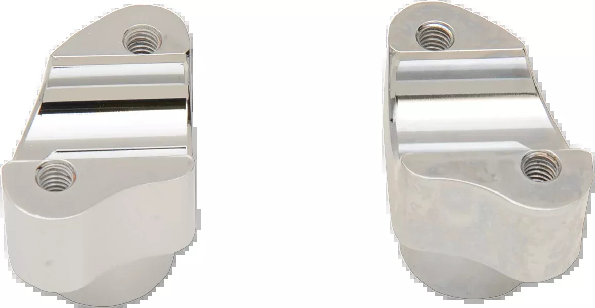 Drag Specialties Chrome 1-1/4" Handlebar 1-1/2" Tall Straight Risers for Harley