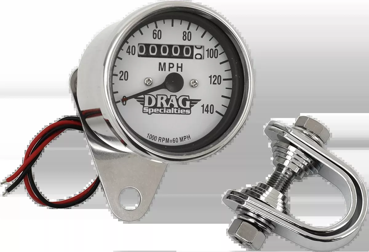 Drag Specialties Chrome 1:1 Mini LED Speedo Speedometer fits Harley Davidson