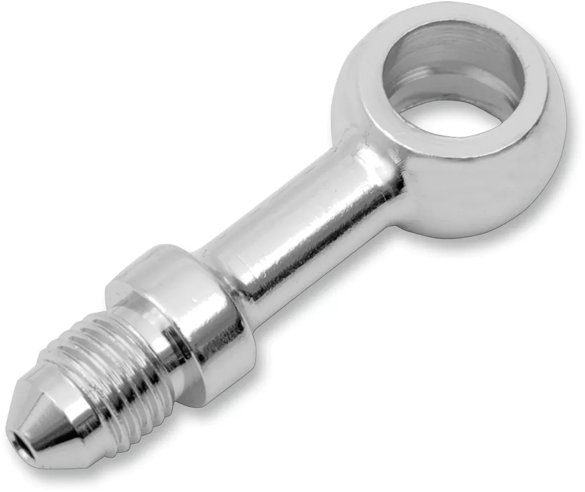 Drag Specialties Chrome 10mm Straight Brake Line Banjo Fitting -3 AN Male