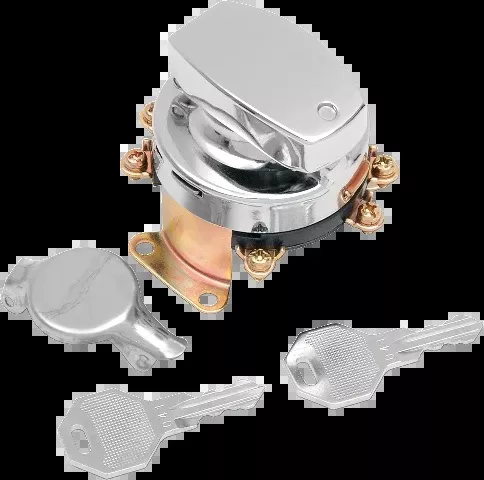 Drag Specialties Chrome Ignition Fatbob Switch fits 1973-95 Harley FLH FLST FXST