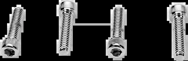 Drag Specialties Chrome Knurled Handlebar Bolt Kit 74-17 Harley Dyna Touring XL