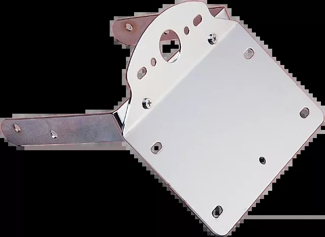 Drag Specialties Chrome License Plate Taillight Bracket 84-99 Harley Softail