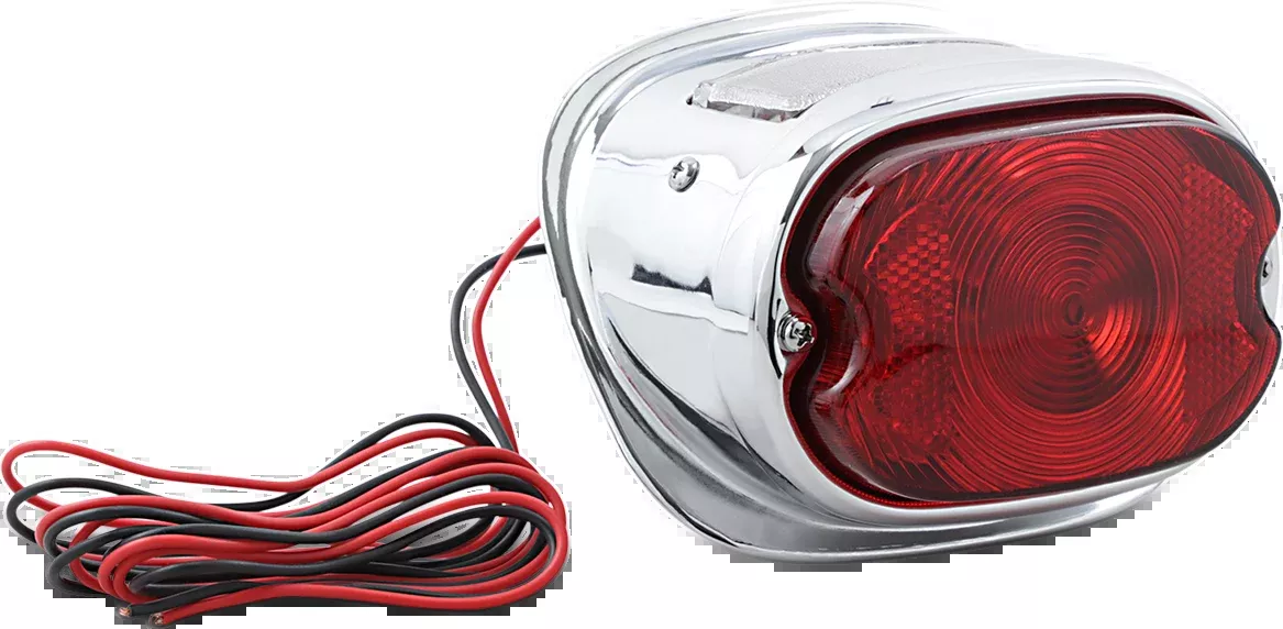Drag Specialties Chrome Rear Taillight Assembly 1955-72 Harley Sportster FLH FL