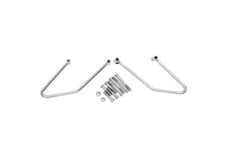 Drag Specialties Chrome Saddlebag Support Brackets for '06-10 FXST, '07-17 FLSTF Models