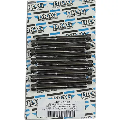 Drag Specialties Crankcase Bolt Kit for 2017-2022 Harley Touring - Black Chrome