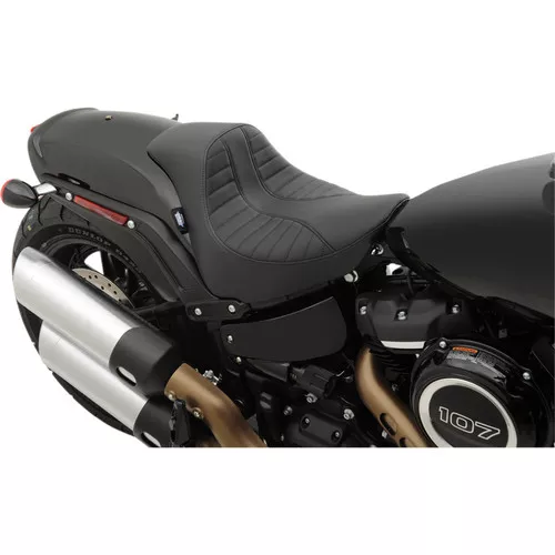 Drag Specialties EZ-On Solo Seat for 2018-2024 Harley Fat Bob - Scorpion Stitch