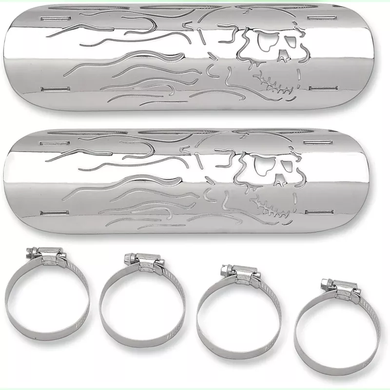 Drag Specialties Flaming Skull H/Shield 10" (PR)