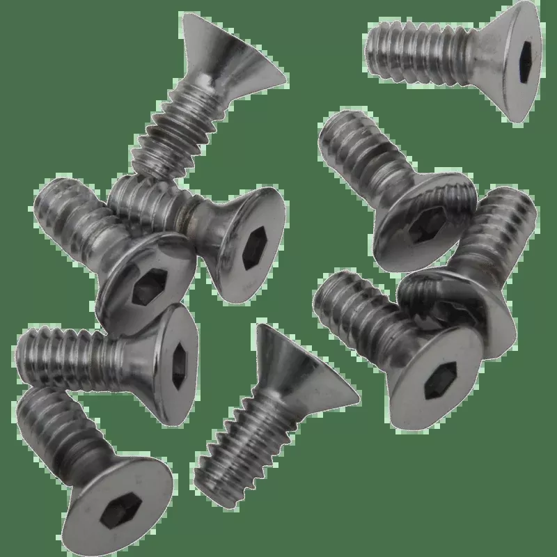 Drag Specialties Flathead Screws (10) 10-24*1/2 CY-Chrome