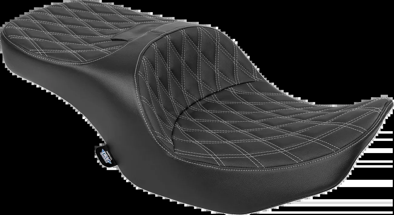 Drag Specialties Freedom Forward Silver Diamond Seat for 2023-26 Harley Touring