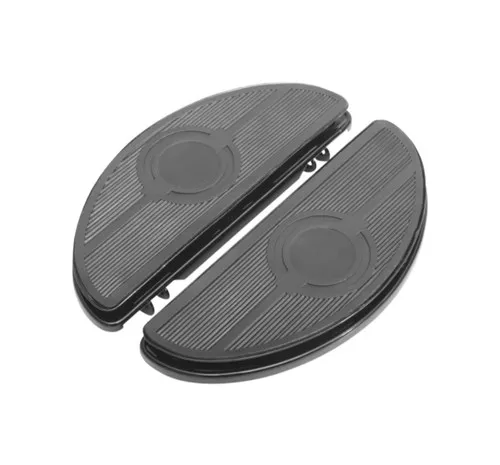 Drag Specialties Half Moon Vibration Insert Black Driver Floorboards (1621-0164)
