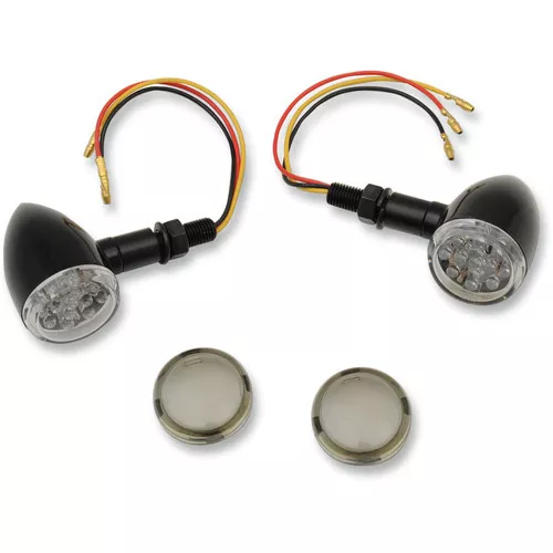 Drag Specialties LED Mini Deuce Marker Lights - Gloss Black