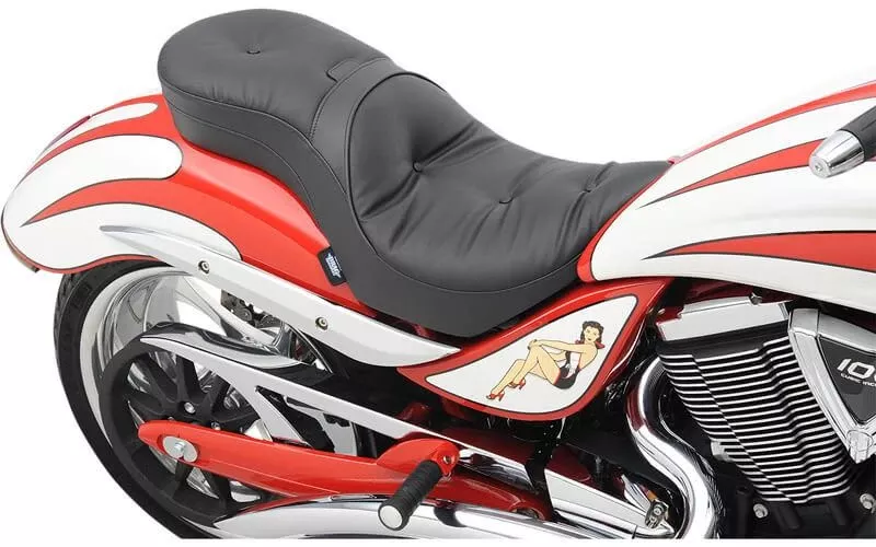 Drag Specialties Low Profile Touring Seat w/ Driver Backrest Option for Victory Jackpot & Vegas Jackpot '06-15 - Pillow