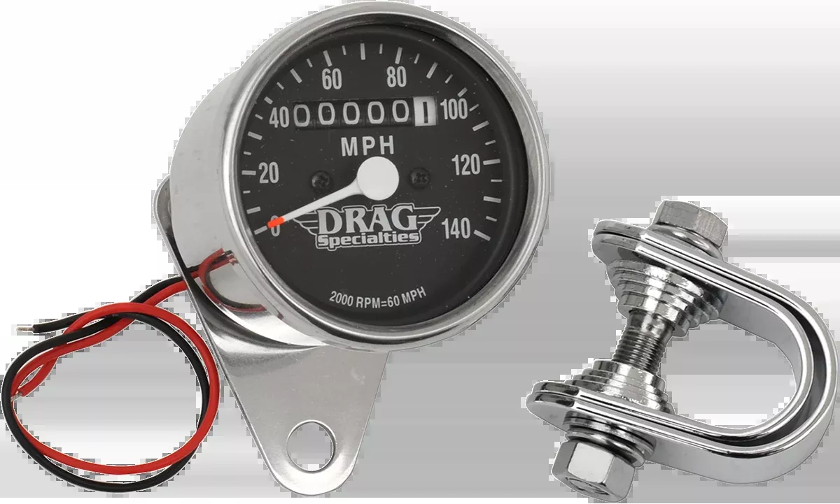 Drag Specialties Mini Mechanical Speedometer fits 1948-1990 Harley Dyna Touring