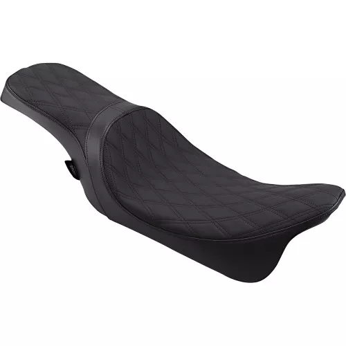 Drag Specialties Predator 2-Up Seat for 2008-2023 Harley Touring - Double Diamond Stitch
