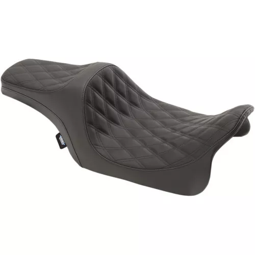Drag Specialties Predator III Seat for 2008-2023 Harley Touring - Double Diamond Black