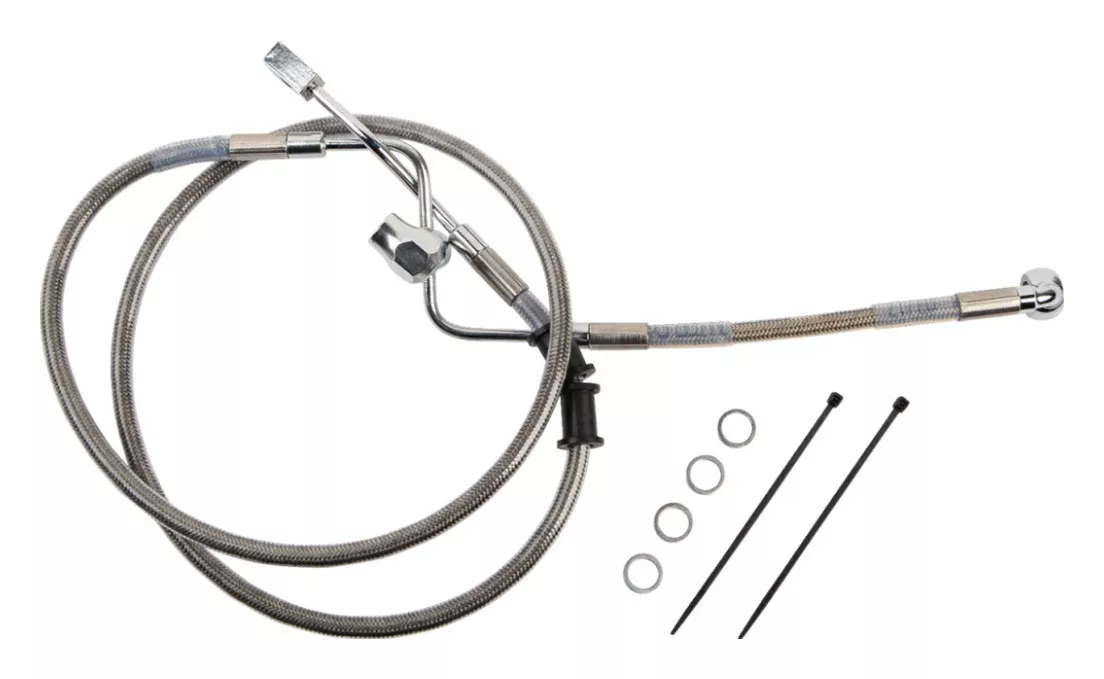 Drag Specialties Rear Brake Line Kit For Harley ABS Softail FLFB / FXBR 2018-2024