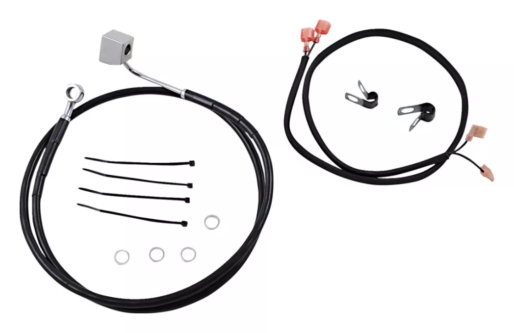 Drag Specialties Rear Brake Line Kit For Non-ABS Harley FL Softail 1987-1999
