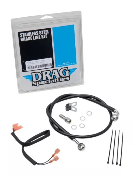 Drag Specialties Rear Brake Line Kit For Non-ABS Harley FX Softail 1989-1999