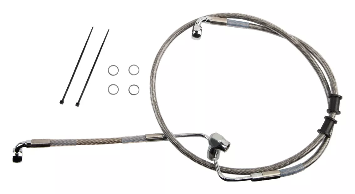 Drag Specialties Rear Brake Line Kit For Non-ABS Harley Softail 2018-2024