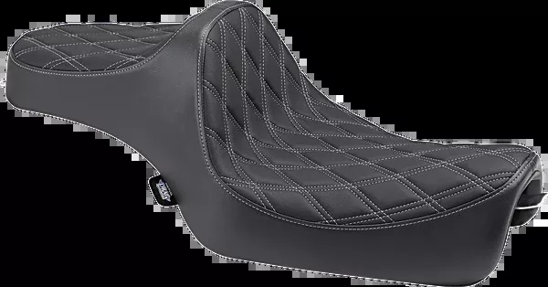 Drag Specialties Seats Predator III Seat – Double Diamond – Silver Stitching – XL ’04-’22