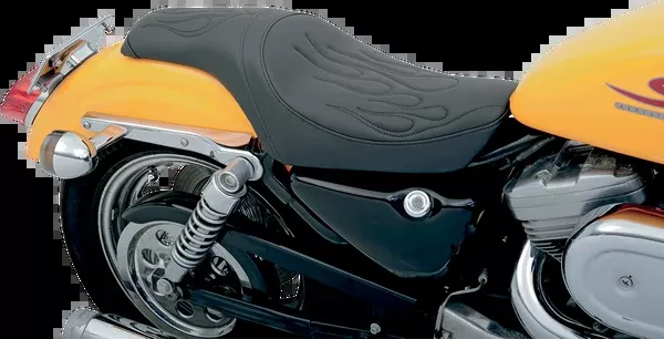 Drag Specialties Seats Predator Seat – Flame Stitched – XL ’82-’03