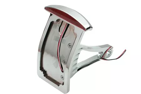 Drag Specialties Side Mount LED Taillight/License Plate Mounts for '00-07 Softail -Axle Mount (¾"-1"), Curved Vertical, Half-Moon