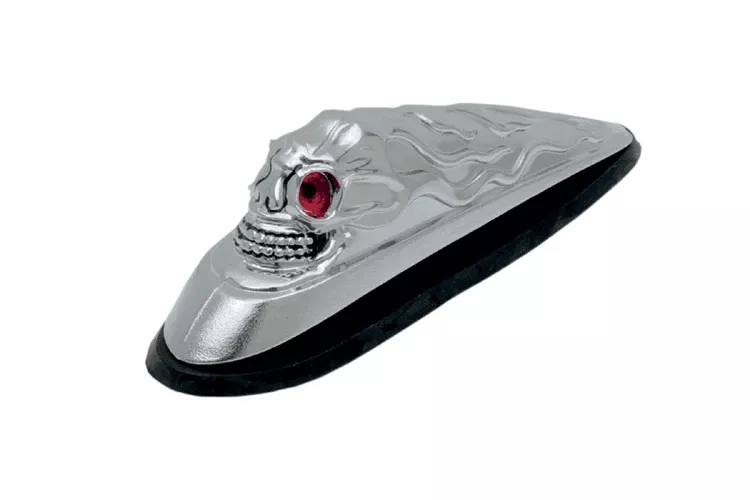 Drag Specialties Skull Head Front Fender Ornament -Each