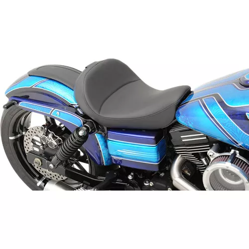 Drag Specialties Solo Seat with EZ Glide II Backrest Slot for 2006-2017 Harley Dyna