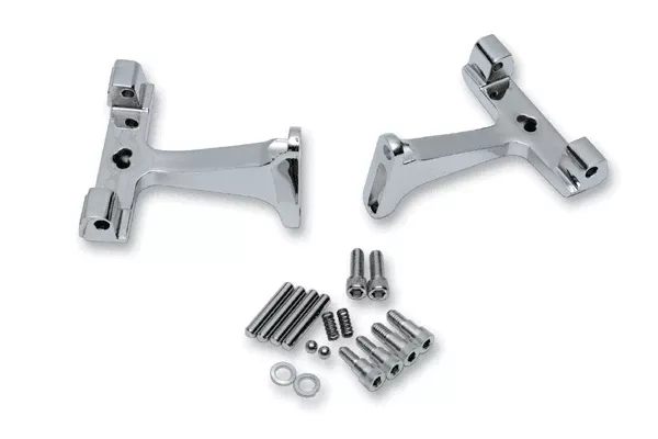 Drag Specialties Standard Passenger Floorboard Mounts for '93-16 FLHT/FLHR/FLTR Models -Chrome repl. OEM # 53070-00A