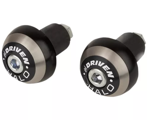 Driven Halo Black/Silver Bar Ends (DHBEW-BK)