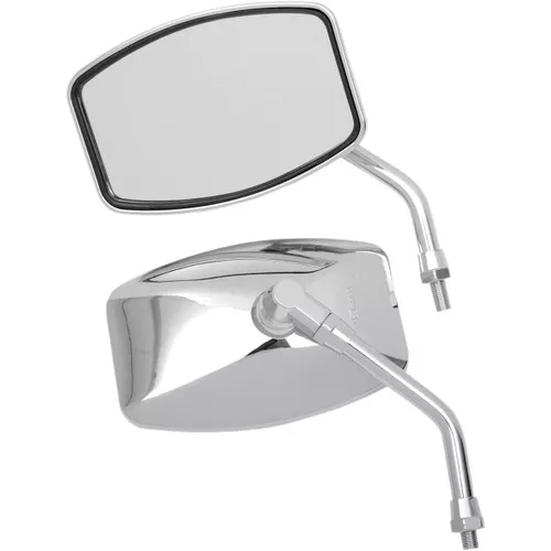 Emgo Big One Chrome Right/Left Yamaha Cruiser Mirrors (20-42464)