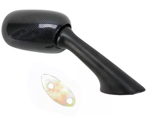 Emgo Carbon-Look Right Side Motorcycle Mirror (20-87071)