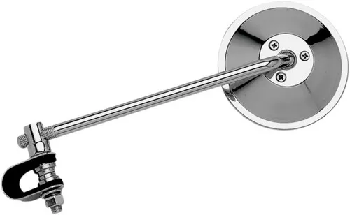 Emgo Universal Clamp-On Round Chrome Mirror for 3/4", 7/8", 1" Bars (20-06808)