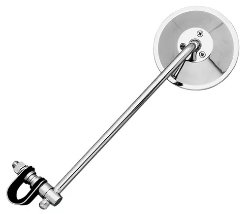 Emgo Universal Clamp-On Round Chrome Mirror for 3/4", 7/8", 1" Bars (20-06810)