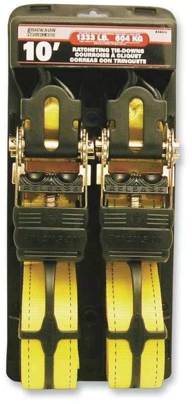 Erickson 2"X10' 4000lb Ratchet Tie-Down 2 Pack
