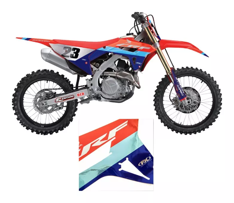 Factory Effex Candy Chrome Shroud / Airbox Graphics Kit Honda CRF250R / CRF450R 2013-2017