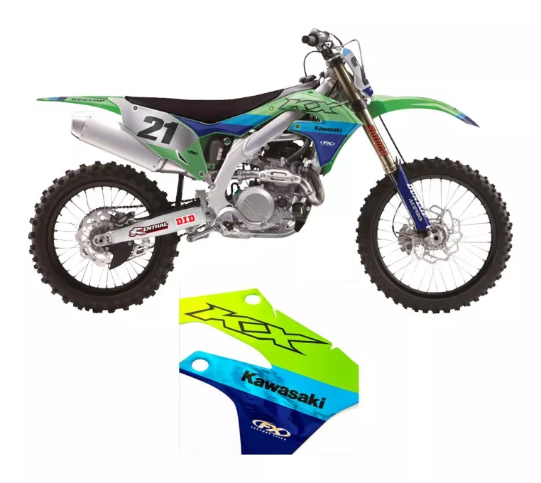 Factory Effex Candy Chrome Shroud / Airbox Graphics Kit Kawasaki KX250 / X / KX450 / X / SR 2019-2024