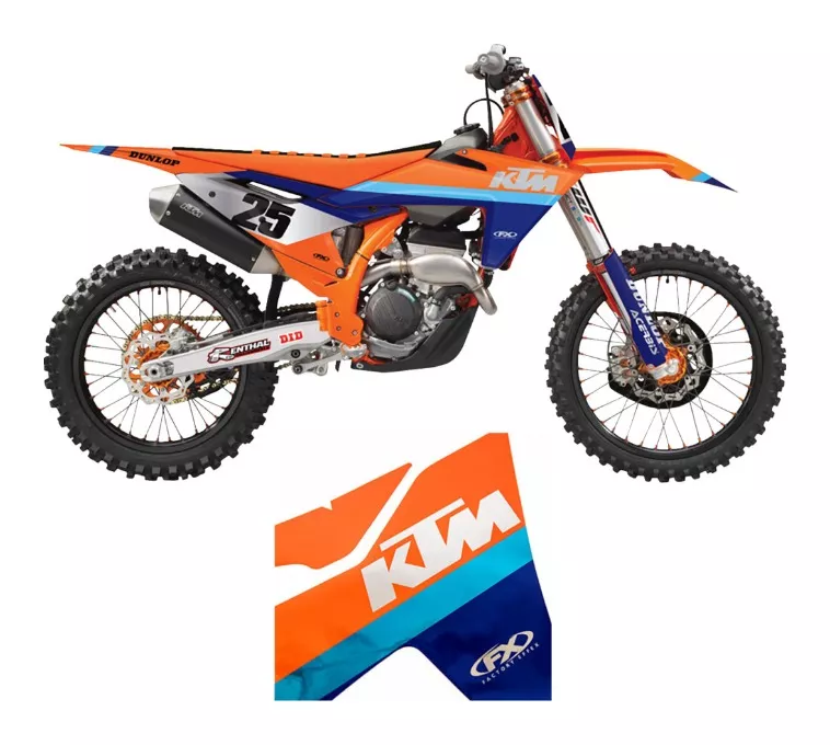 Factory Effex Candy Chrome Shroud / Airbox Graphics Kit KTM 125cc-500cc 2022-2026